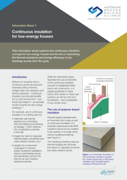 AMBA Info Sheet 7 - Continuous insulation for low-energy houses